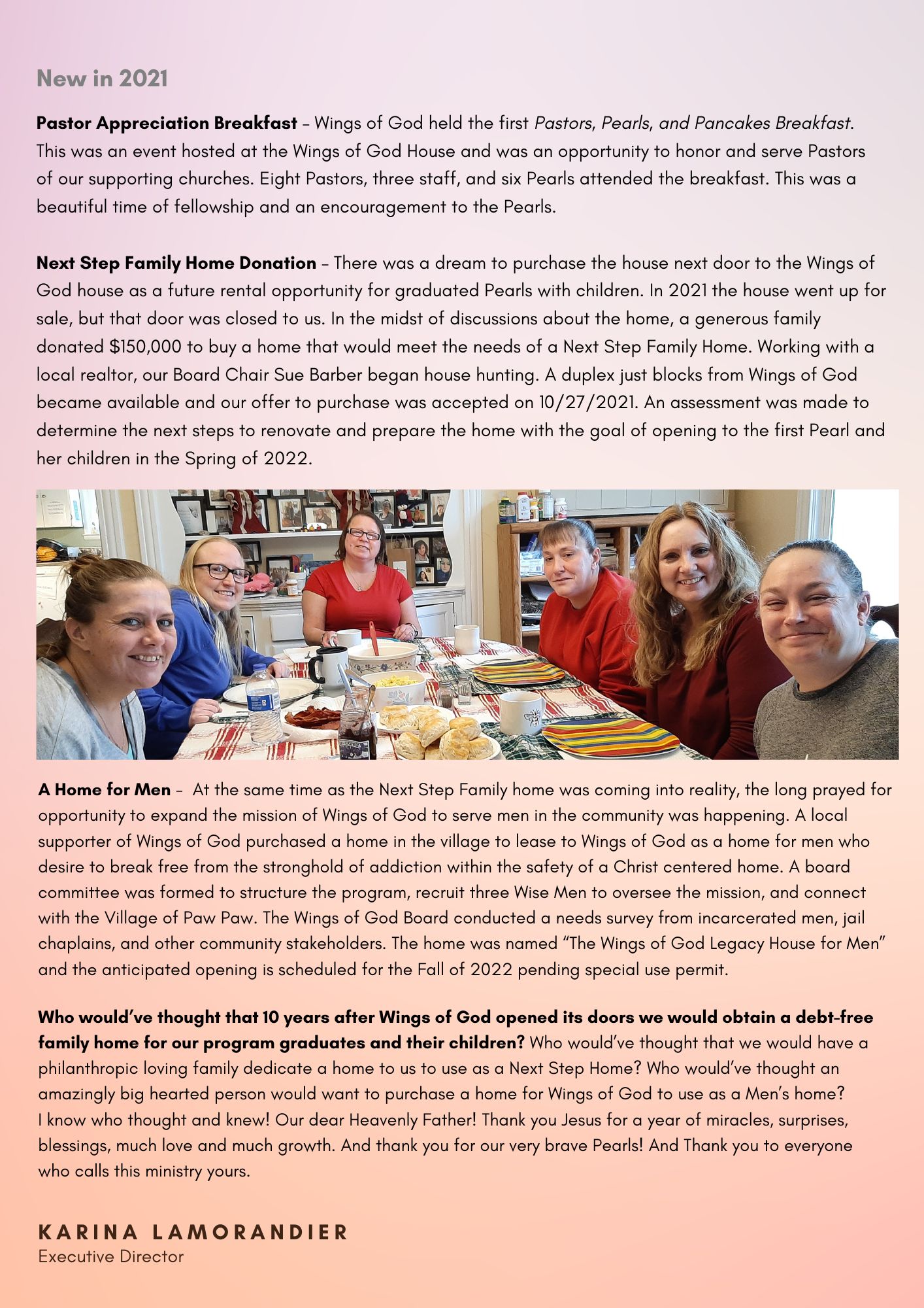 2020 Wings of God Transition Home Annual Report Page 3
