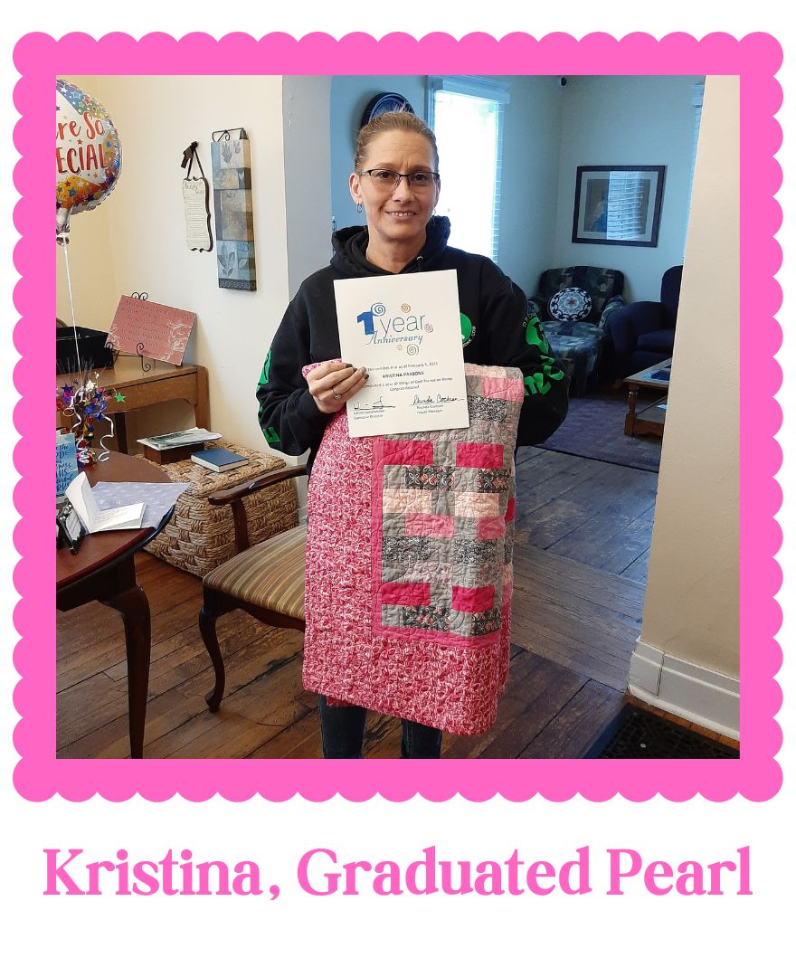 Kristina, Graduated Pearl with Quilt.