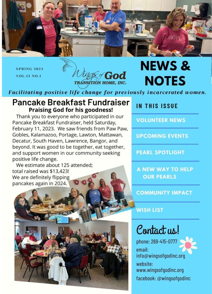 Front page of 2023 Spring Newsletter