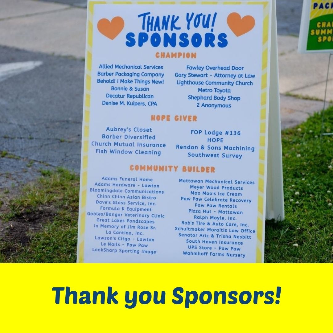 2 Thank you Summerfest Sponsors Wings of God