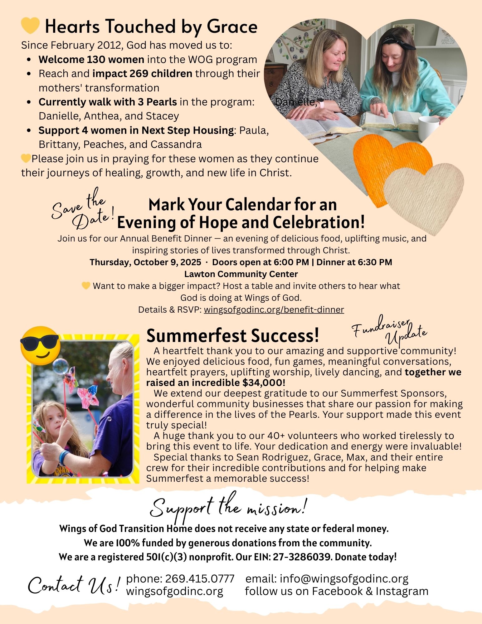 2025 Wings of God Spring Newsletter page 2