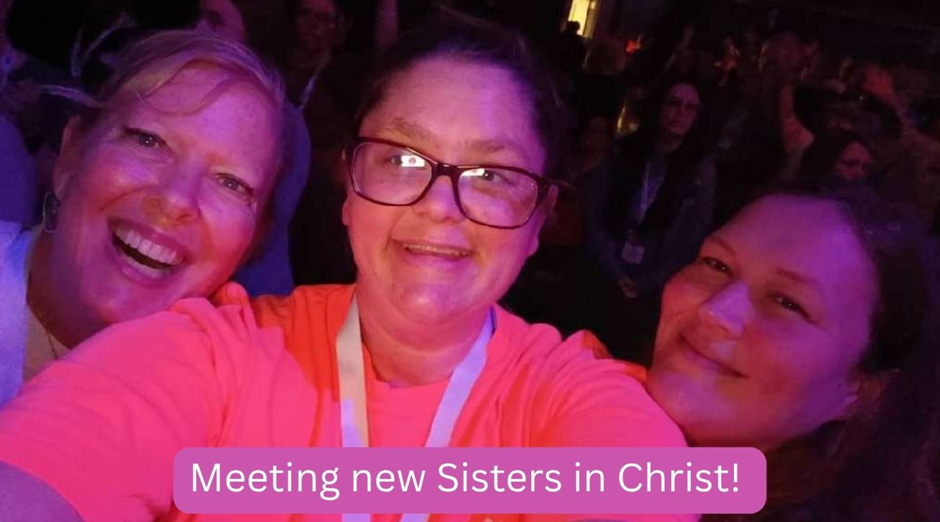 Anne with friends at Ashes to Beauty Women's Encounter